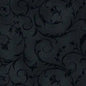Black Soft Elegant Scroll Cotton Wideback Fabric per yard