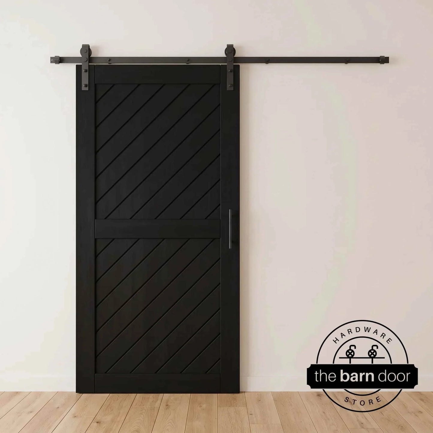 Slanted Pine Wood DIY Barn Door