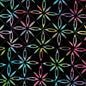 Black Starflowers & Dots Cotton Wideback Fabric per yard