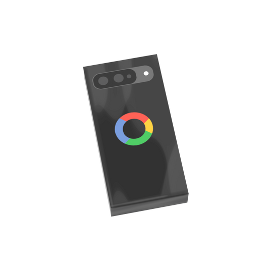 Droid Phone - Black Cell Phone - Custom Printed - Made Using a LEGO® Tile