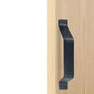 8" Industrial-Style Carbon Steel Barn Door Handle | Black