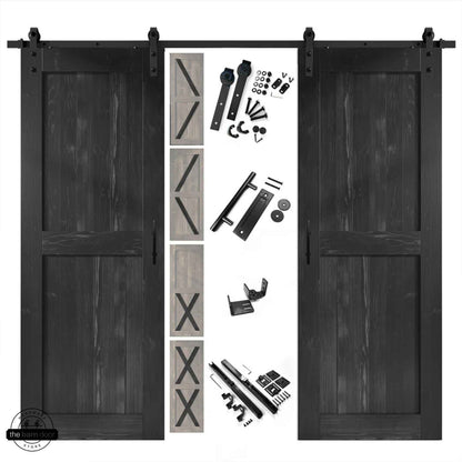 Classic Double Barn Door Kit | Black Hardware