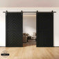 Fishbone Single Barn Door Kit | Black Hardware