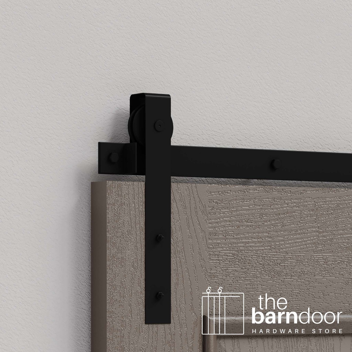 Flat Top Strap Heavy Duty Sliding Barn Door Hardware Kit