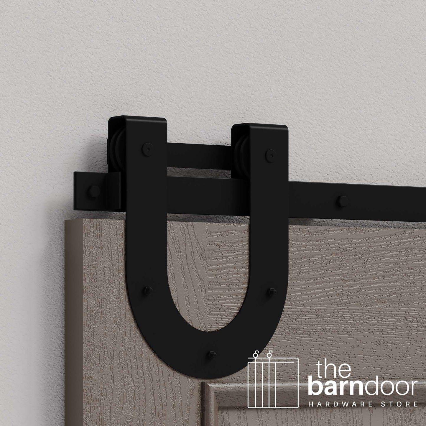 Horseshoe Heavy Duty Sliding Barn Door Hardware Kit
