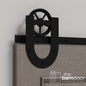 Wagon Wheel Horseshoe Heavy Duty Sliding Barn Door Hardware Kit