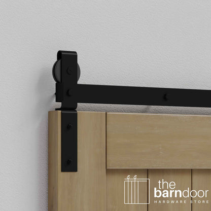Classic J-Strap Bifold Barn Door Hardware Kit | 4-Door Biparting