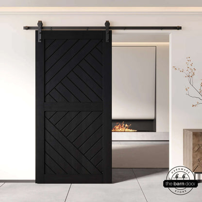 Pine Wood Patterned DIY Barn Door | 80"-84" x 26"-50"