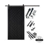Patterned Single Door Barn Door Kit | Black Barn Door Hardware