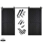 Slanted Double Barn Door Kit | Black Hardware