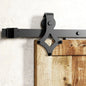 Diamond Black Single Track Barn Door Hardware Kit
