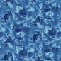 Blue Lagoon Paint Swirls Cotton Wideback Fabric per yard