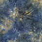 Blue Luna Tropical Leaves Batik Cotton Wideback Fabric per yard