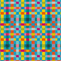 Blue Mingle Check Cotton 44"/45" Fabric Per Yard