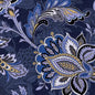Blue Navy Footstool Cotton Wideback Fabric per yard