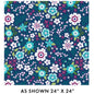 Blue Seaside Garden Cobalt Cotton Wideback Fabric Per Yard
