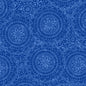 Blue Vespa Tossed Mandalas Cotton Wideback Fabric Per Yard