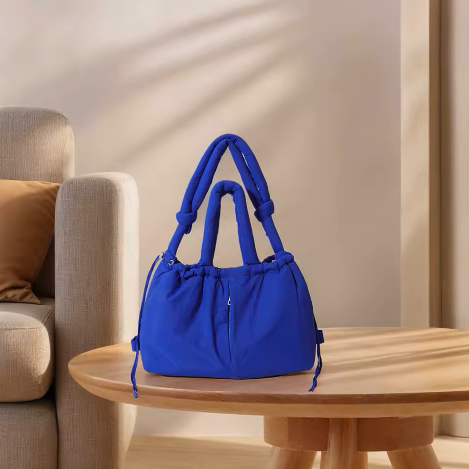 Shunmaii Puffer Tote Bag for Women - Nylon, Large Capacity, Adjustable Strap, Shoulder/Crossbody/Handheld, 47x14x28cm - 10 Colors