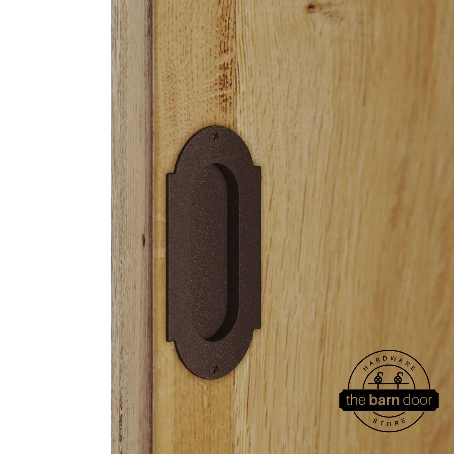 Barn Door Full Radius with Wings Flush Pull