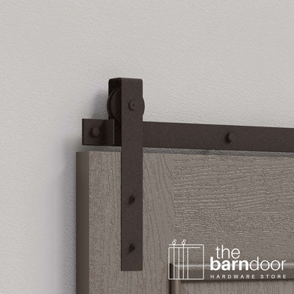 Flat Top Strap Heavy Duty Sliding Barn Door Hardware Kit