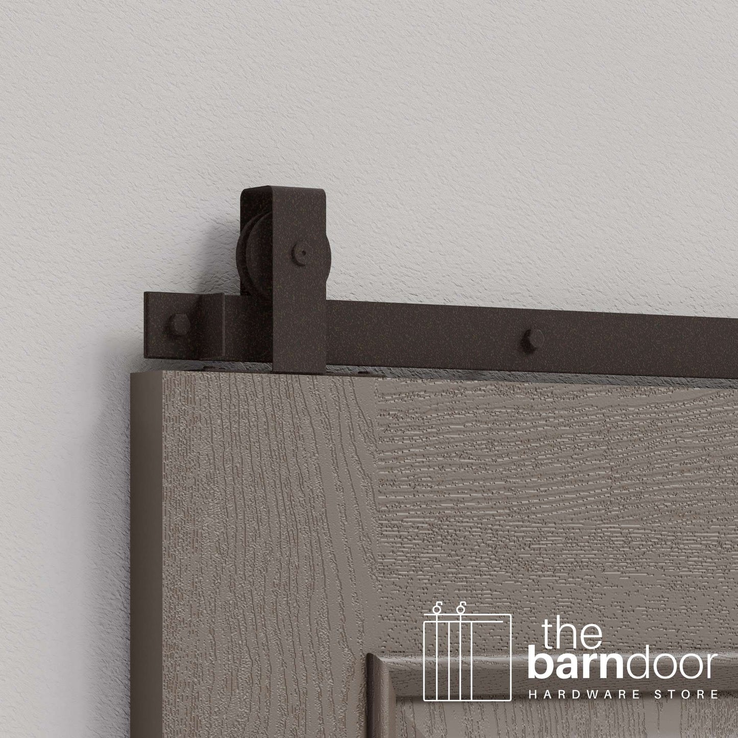 Flat Top Top Mount Heavy Duty Sliding Barn Door Hardware Kit