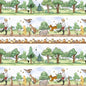 Brown/Green Classic Winnie Stripe Cotton 43"/44" Fabric Per Yard