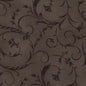 Brown Mushroom Elegant Scroll Cotton Wideback Fabric per yard
