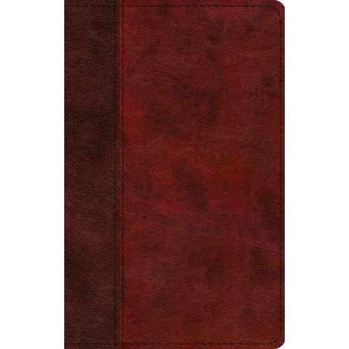 ESV Large Print Thinline Bible, Red Letter (Trutone, Burgundy/Red, Timeless Design) - Imitation Leather