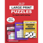 2023 Large Print Puzzles For Adults With Solution: 3 Books In 1 Train The Brain Series Including Crossword, Sudoku And Word Search Puzzles - Paperback