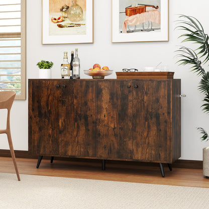 Buffet Sideboard Mid Century Modern Storage Cabinet with Adjustable Shelves