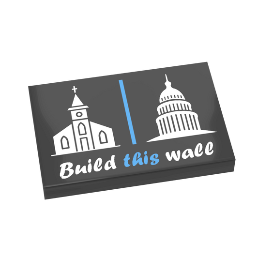 Build this Wall - Sign / Poster - Custom Printed - Made Using a LEGO® Tile