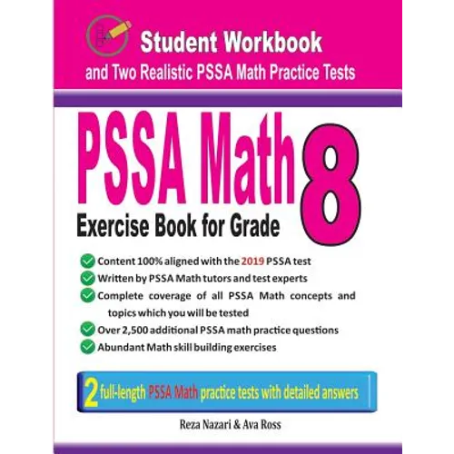 Pssa Math Exercise Book for Grade 8: Student Workbook and Two Realistic Pssa Math Tests - Paperback