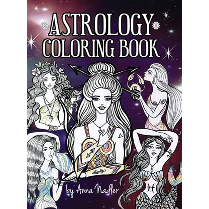 Astrology Coloring Book: Dive deep into this zodiac signs adult coloring book. Includes two illustrations for each sign and its personality and charac - Hardcover