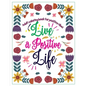 Adult Coloring Book for Positive Vibes: Live a positive life, Calligraphy Motivational and Inspirational Sayings Coloring Book, large print - Paperback