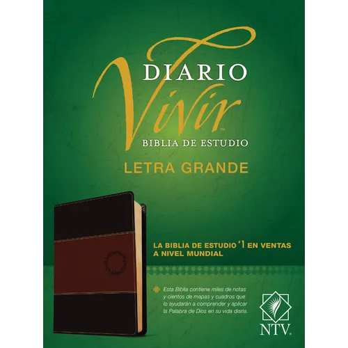 Biblia de Estudio del Diario Vivir Ntv, Letra Grande (Sentipiel, Café/Café Claro, Letra Roja) - Imitation Leather