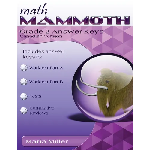 Math Mammoth Grade 2 Answer Keys (Canadian Version) - Paperback