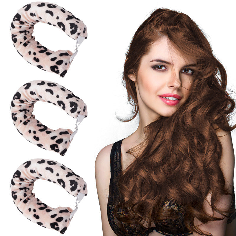 Sleeping lazy heatless hair curler simple big wave bold curling iron