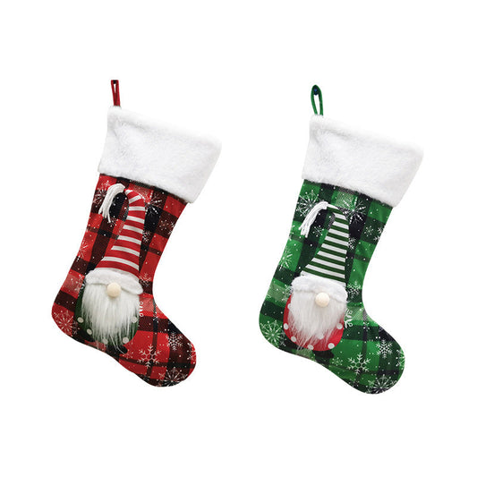Christmas Decoration Faceless Doll 3D Christmas Socks Christmas Pendant Large Gift Bag