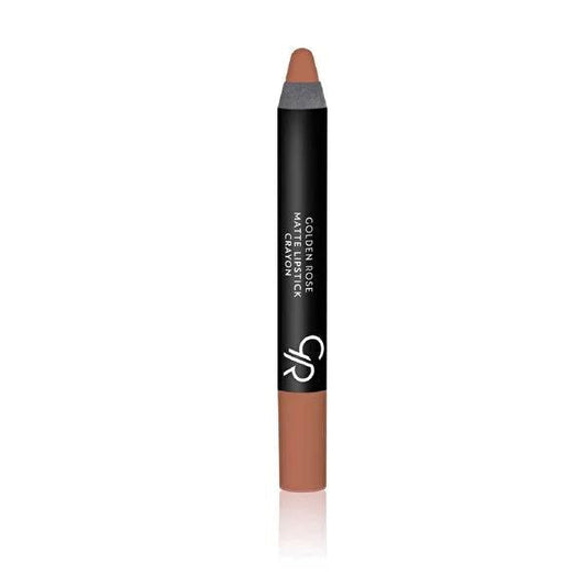 Golden Rose Matte Lipstick Crayon - Moisturizing, Long-Lasting Lip Color with Vitamin E