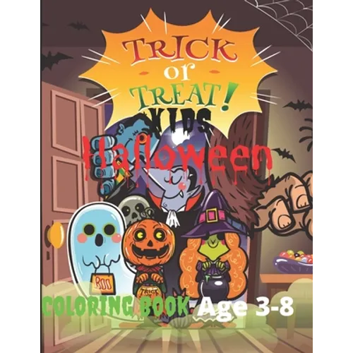 Kids halloween coloring book: Age 3-8 - Paperback