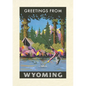 Vintage Lined Notebook Greetings from Wyoming - Paperback