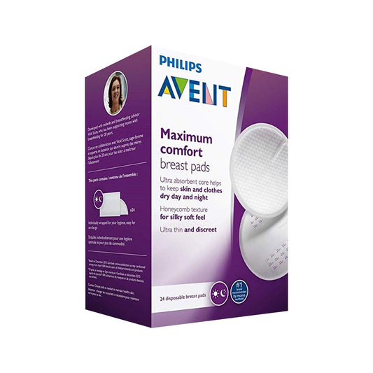 Philips Avent Textured Breast Pads - Comfortable, Disposable Nursing Pads for Breastfeeding Mothers - Pack of 24
