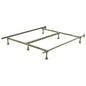 California King Metal Bed Frame with Wide Glide Legs and Headboard Brackets