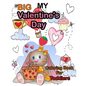 My Big Valentine's Day Coloring Book For Toddlers: Cute Coloring Pages with Kisses of Lovely Animals: Big and My First Interactive Picture Book for .. - Paperback