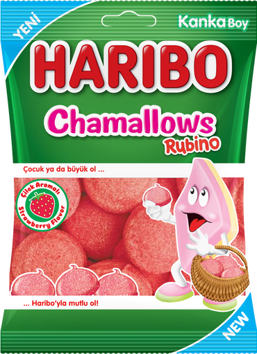 Haribo Rubino Strawberry Flavored Marshmallow Confectionery - 70g Soft & Chewy Treat