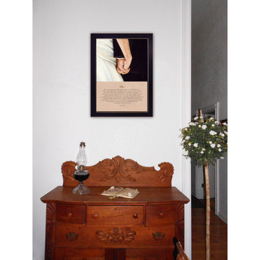 "I Do" Framed Wall Art by Bonnie Mohr | Romantic Quote Print, Black Frame
