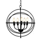 5 Light Brass Rustic Industrial Rotating Metal Chandelier