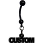 Custom Black Anodized Acrylic Personalized Name Dangle Belly Ring