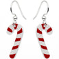 Holiday Candy Cane Dangle Earrings
