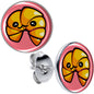 Quaso Croissant Stud Earrings by Onyx O